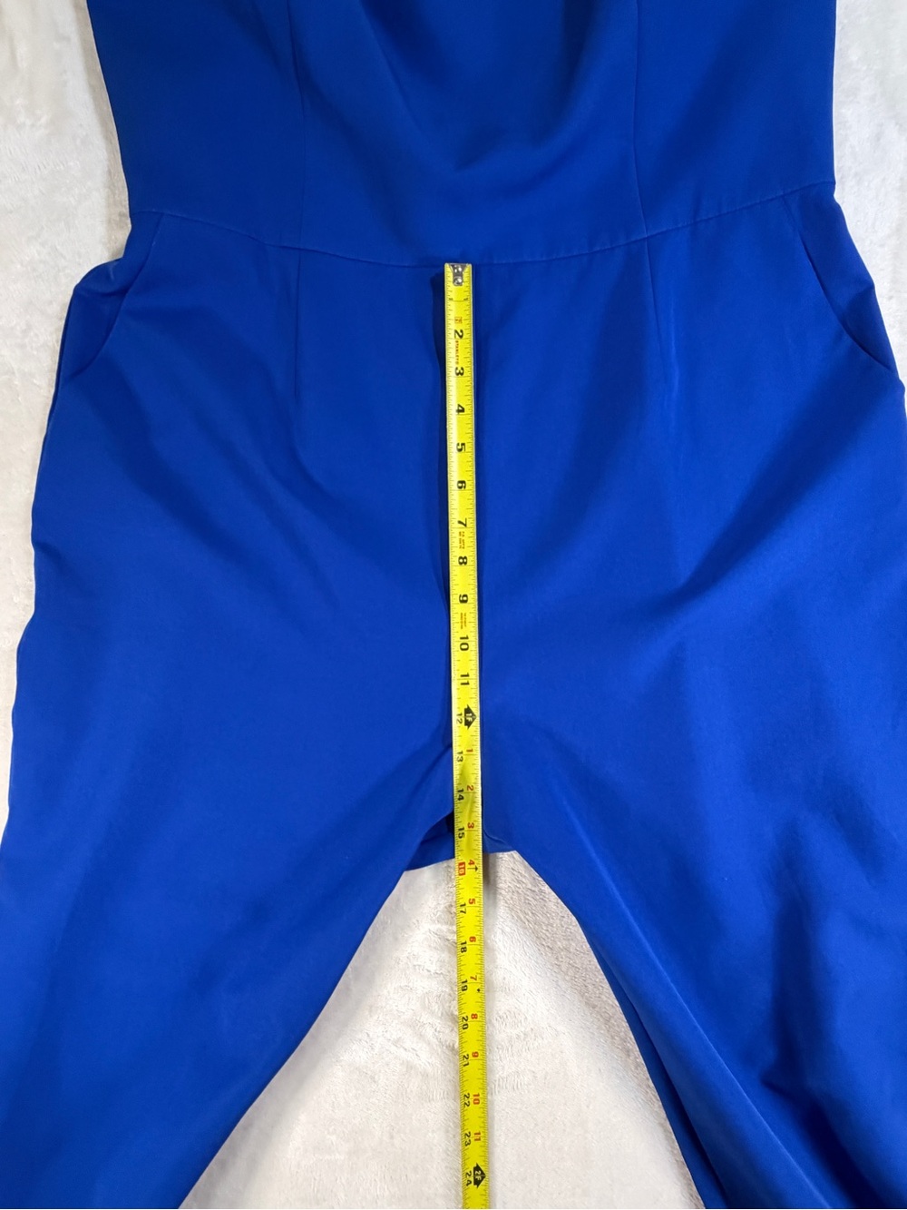 Charles Henry Royal Blue Ruffle Strap Wide Leg Jumpsuit - Size XXL - Picture 8 of 12